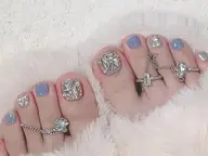 🦋フットワンカラー➕埋め尽くし/シンプルデザイン4本 6980円【大塚駅】