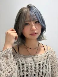 1ブリーチ+ワンカラー+似合わせ前髪・顔周りカット