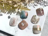 【オフ込み】Footサンプルから選ぶ🍍💛(親指のみアート付き、他ワンカラー)