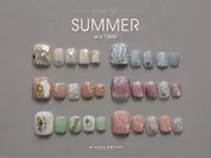 【オフなし】フット👣《🐚夏のトレンドデザイン¥7,000🐚 》パラジェル変更+¥1,100✨/横浜関内桜木町