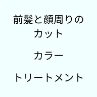 【🌸2～3回目のお客様へ🌸】前髪&顔周りのカット🩵＋オーガニックカラー💛+超音波アイロンの高保湿トリートメント