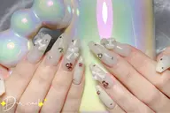 🎀持ち込みゴージャスデザイン🎀 ソフトジェルオフ追加500🎀スカルプオフ追加1100円🎀8980→7980