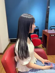 ミニモ限定🥳パサつき広がりを抑えるダメージレス髪質改善チューニングストレート＋カット＋最高級ハホニコトリートメント
