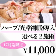 ハーブ/光フェイシャル/幹細胞培養液導入から選べる2施術✨