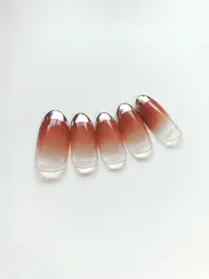 カラーグラデーション×ミラーフレンチ（初回ジェルオフ無料）
