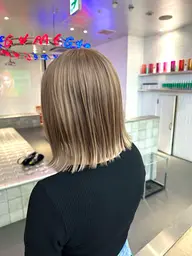 ‼️根元が気になる方‼️ダブルカラー(リタッチ)+ケアカラー+トリートメント(ブリーチ込み)