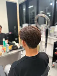 ブリーチなしワンカラー+メンズカット👦🏻