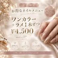 【平日限定】ワンカラー+ラメ2本まで✨