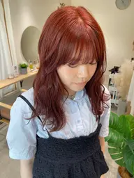 似合わせカット+ブリーチなしwカラー+ケラチントリートメント