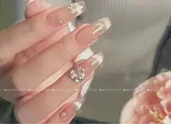 【2級持ち研修ネイリスト】【派手すぎず&美しく華やかに】★☆マグネットフレンチ8980円→3300