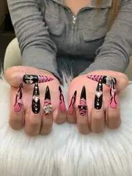 🎀EXTRA LONG XLチップ長さ出し10本・アートやり&パーツ付け放題