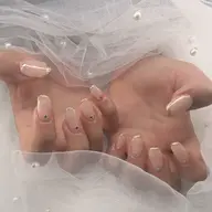 【Jr.ネイリストクーポン】フレンチネイルモデル🧡(オフ込み)¥4400