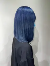 🫐ブルーカラー(全体)🫐ブルーブラック、ネイビーカラー、ブルー系カラー ブリーチなしカラー