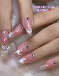 🩷jr.ネイリスト🩷HANDチークマグネットフレンチ(オフなし)パーツ追加🆗(別料金)