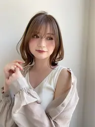 カット+前髪縮毛矯正+Aujua4step+超音波アイロン【顔周りカット/錦糸町】
