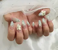 【チップ】長さだし 3Dアート5~8本 パーツつけ放題180分