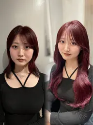 🧡🩶初めての方にオススメ🩶🧡55cmシールエクステ80本+毛先カット+カラー+トリートメント【原宿/エクステ】
