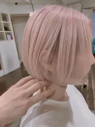 傷ませずにハイトーンへ👩🦳✨カット+エフェクトブリーチ&髪質改善ケアカラー