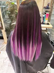 🟥シールエクステ60本+ヘアカラー+トリートメント+エクステカット
