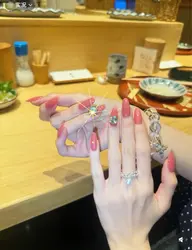 ワンカラー/ラメグラデーション+ワンホンパーツ2個