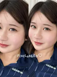 [ナチュラルな雰囲気]初めてでも🙆🤍フラットラッシュ 80本まで🎀