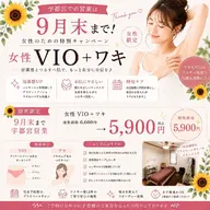 🌻9月末まで宇都宮営業/女性 ブラジリアンワックス(VIO)+ワキ