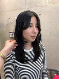カット＋透明感艶カラー＋TOKIO orsystem トリートメント【honen薬院／薬院大通】