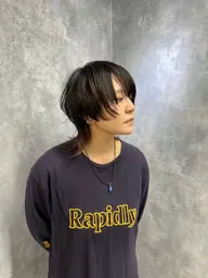 メンズウルフカット