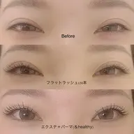 &healthy☆マツエク120本+パーマ