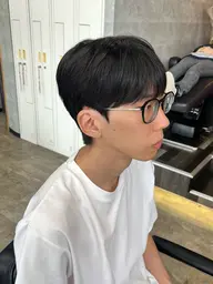 メンズカット＋韓国式ダウンパーマ 다운펌