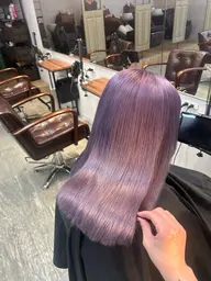 💜カット+ブリーチ+カラー+レイヤートリートメント💜