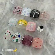 フットネイル🩰選べる親指1本アート(オフ込み)フットバス付🛁