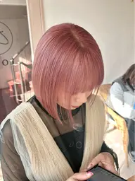 【 人気ℕ𝕠.2 】💛メンテナンスカット+ケアブリーチ+カラー+艶tr(前処理剤使用)💛