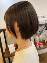 カット、髪質改善カラー