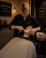 顔シェービング