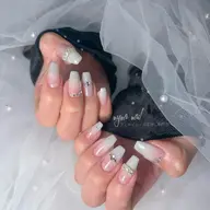 (hand)【ミディアムチップ長さだし・お任せ】人気No.1⭐️トレンドデザインやり放題⚠️オフ代別途