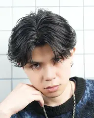 「前髪立ち上がりずらい人!」メンズカット+スポットパーマ