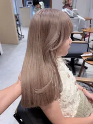 【王道ミルクティー🤎】ケアブリーチ+透明感カラー+トリートメント