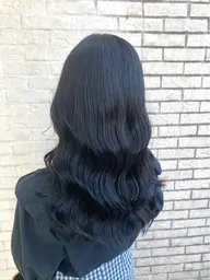 【暗髪でも重く見せない‼️】ブルーブラック💙🖤