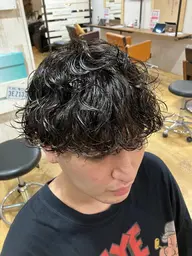 似合わせ、メンズ、生コラナチュラルパーマ+カット+3stepトリートメント