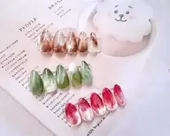 NEW🩷 KUGO秋ネイル💅🩷🩷🩷 カフェラテ☕いちごラテ🍓✨抹茶ラテ🍵🌿‬ネイル💅オフ込み5200円