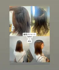 【髪質改善】　酸性ストレート＆内部補修トリートメント＆マッサージシャンプー🫧