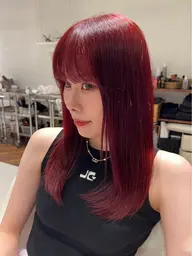ブリーチなし赤髪カラー⸜❤️⸝