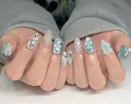 【大人気】チップ長さ出し アート やり放題 & パーツつけ放題 ¥13800→¥12800 (オフ選択)