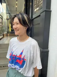 【インナー・ハイライト・グラデーション】カット+カラー+ハイトーンカラー+補修トリ¥30,400→¥15,500