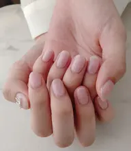 【Jrネイリスト】(オフなし)マグネットネイル🧲奥行きが可愛い🧲自爪を削らないノンサンディングベース使用