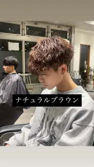 メンズカット＋ブラウンカラー　メンズ#メンズパーマ#メンズサロン#メンズサロン