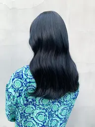 就活にオススメ📣🖤🇰🇷韓国風ブルーブラックカラー🇰🇷🖤ワンカラー+カット+艶トリートメント🦋