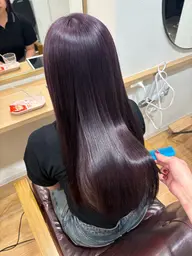 似合わせカット+ブリーチ無しダブルカラー+プチミルボンTR🎀ིྀ