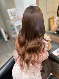 🧡カラー + プレミアムエクステ50cm胸下ロング【50本】